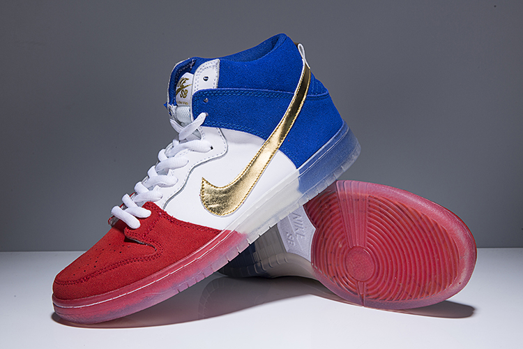 Men Nike SB Dunk High PREM Tricolor Shoes